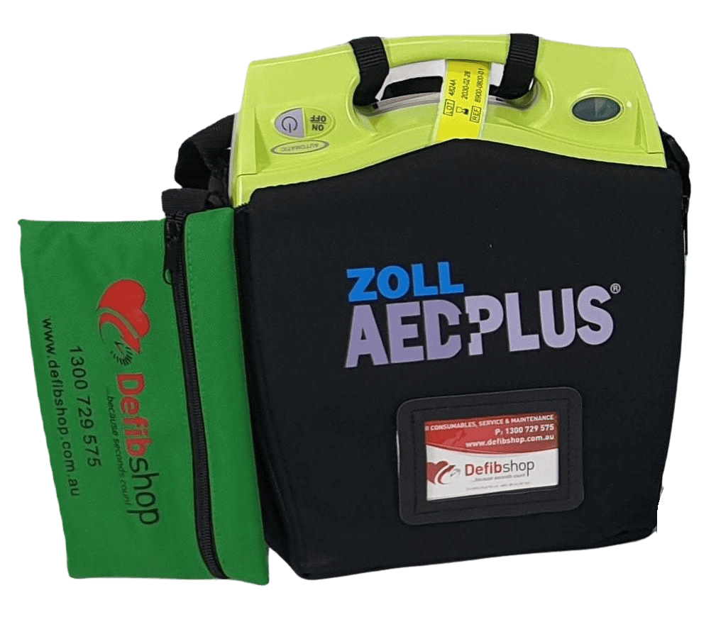 ZOLL AED Plus Fully Auto with patient preparation kit and signage