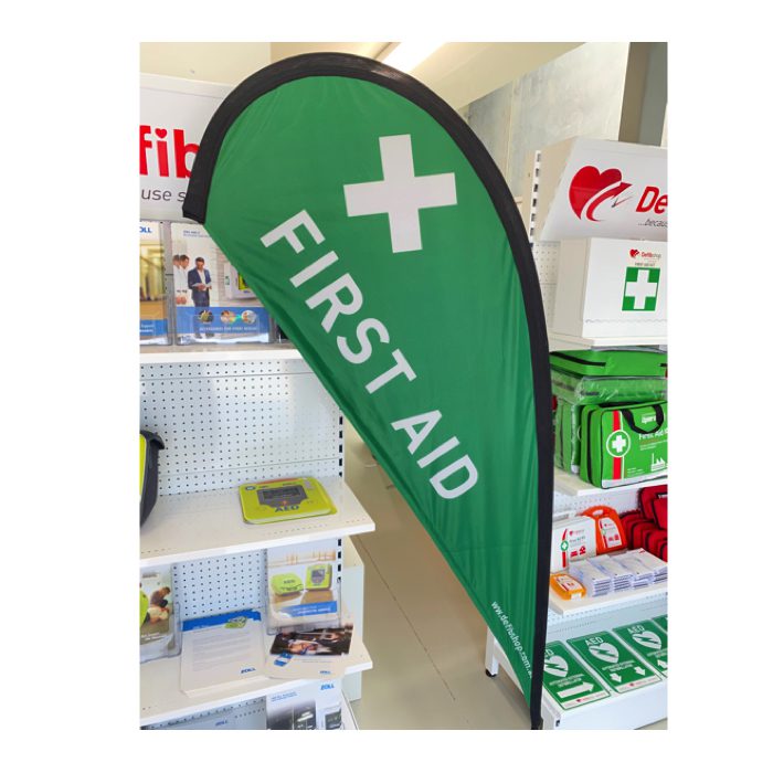 FIRST AID Green Teardrop Flag - Medium size only *ON SALE* $59.95ea - Image 2