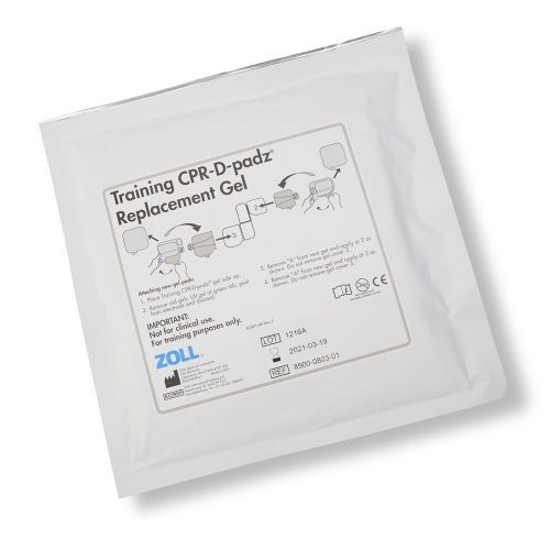 ZOLL AED Plus Trainer2 - Replacement Adhesive Gels for CPR-D Padz Training Electrode [Case/5] (8900-0803-01)