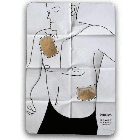 Philips Adult Defibrillation Pad Placement Guide (M5090A)