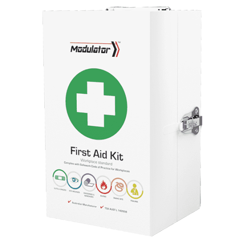 MODULATOR 4 Series First Aid Kit with Metal Cabinet *Office, Workplace, School*