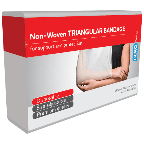AEROBAND Non-Woven Triangular Bandage - 110cm x 110cm x 155cm [10/Bag] (ABN10)