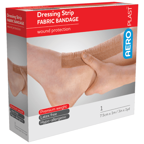 AEROPLAST Premium Fabric Dressing Strip - 7.5cm x 1m [AFP701]