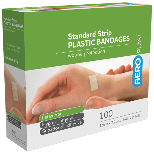 AEROPLAST Plastic Standard Strip 7.2cm x 1.9cm [Box/100] [AP101]