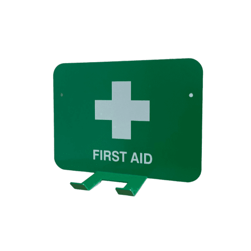FIRST AID - Green Metal Wall Bracket - [23 x 17cm]
