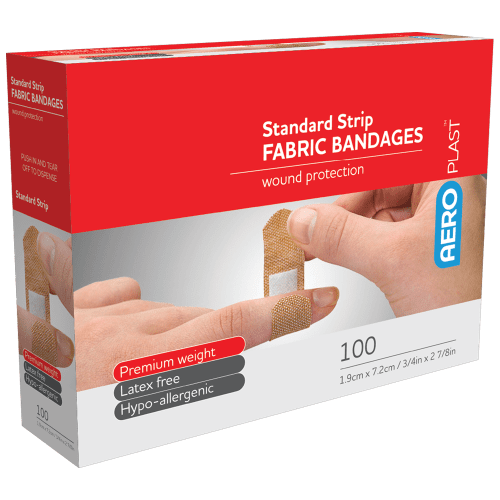 AEROPLAST Premium Fabric Standard Strip - 7.2cm x 1.9cm [100/Box] [AFP501]