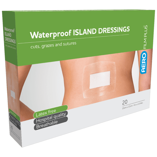 AEROFILM PLUS Waterproof Island Dressing 10 x 12cm - Box/20 [AFPW010]