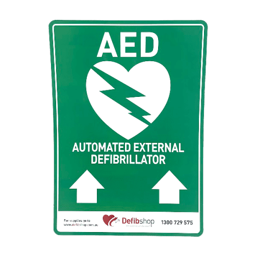 AED [UP Arrow] - Laminated Sign - A4