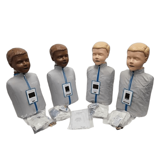 Little Junior QCPR Manikins - 2 Light & 2 Dark - 1 Carry bag