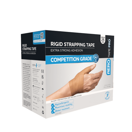 AEROTAPE Rigid Pro Sports Strapping Tape [2.5cm x 15m] - [Box of 8] - [ATRP25]