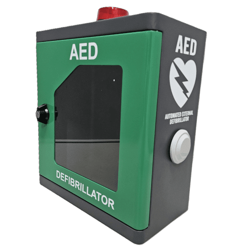 Aluminium Lightweight Indoor/Outdoor Wall-mounted AED Cabinet [Alarm and Strobe Light] (CAB10-NOLG)
