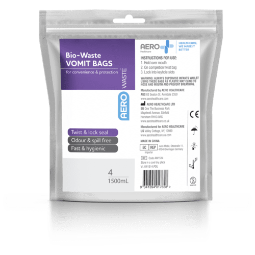 AEROWASTE Bio-Waste Vomit Bag 1500ml - [Bag/4]
