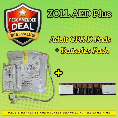 ZOLL [AED Plus] - ADULT Pads & Batteries Pack - Best Value
